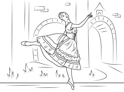 Coppelia Ballet Coloring Page